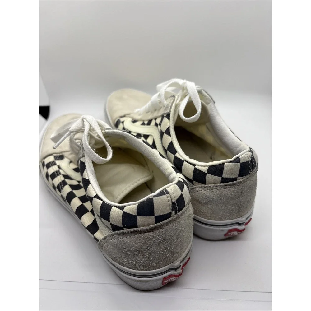 Vans Old Skool Sneaker Checkerboard Off White Black Mens 9.5 VN0A38G127K